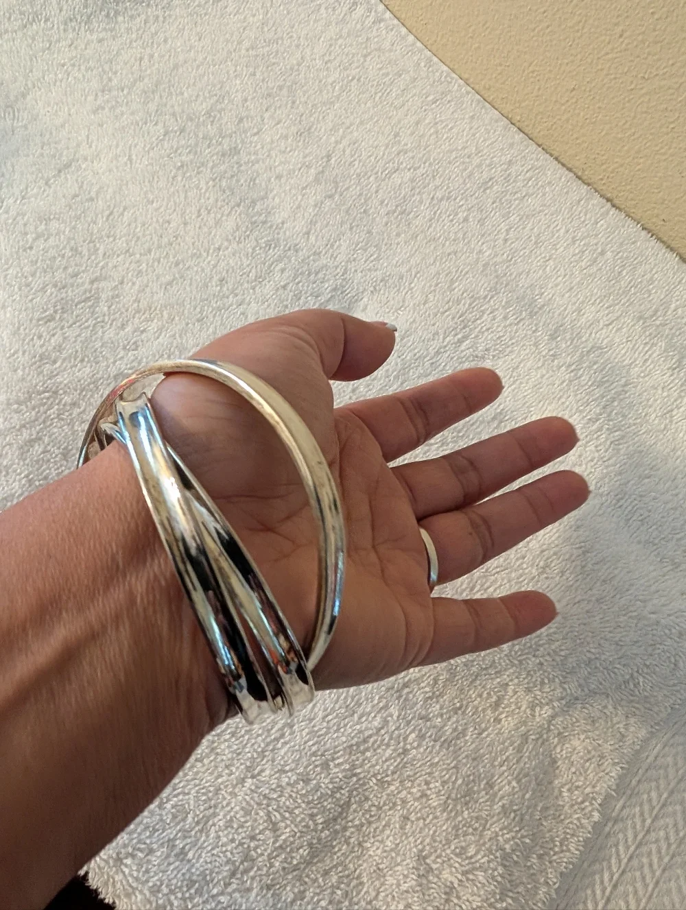 Vintage Rare Tiffany & Co. 1837 Triple Entwined/Interlocking Bangle Bracelets SS
